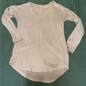 Abercrombie & Fitch Tan/Metallic Long Sleeve Top